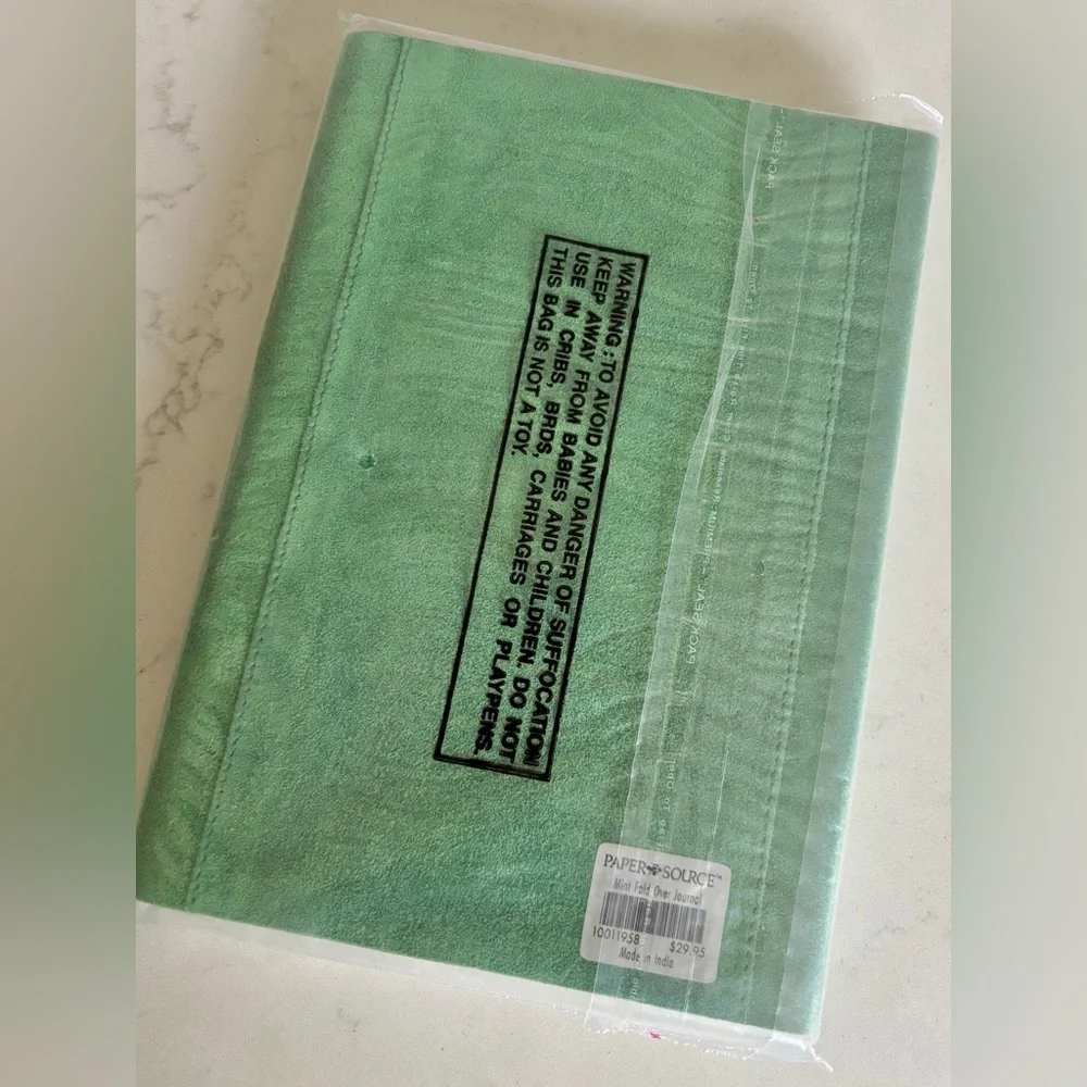 Paper Source mint green suede journal - Picture 3 of 6